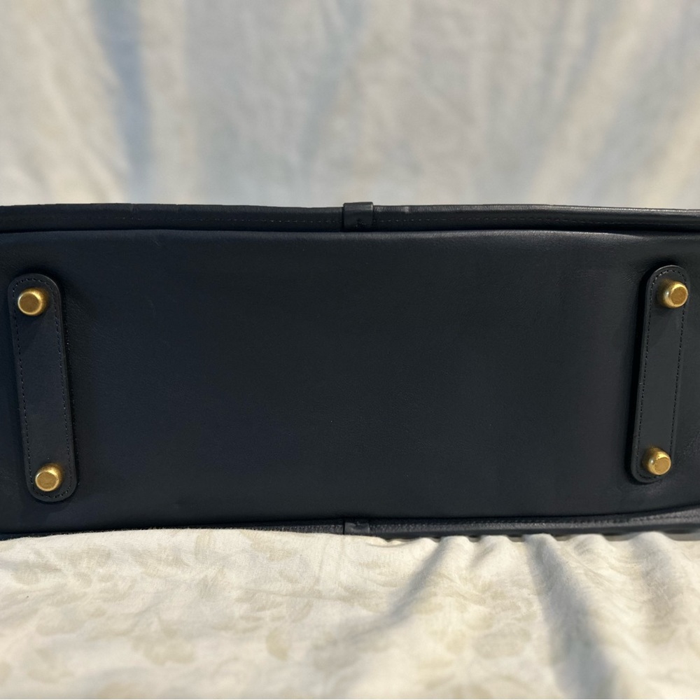Coach Two-Tone Denim Shoulder Bag with Gold Hardware - Picture 8 of 8